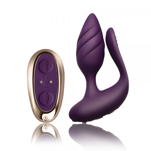 Rocks Off Cocktail Remote Control Couples Vibe Purple - AEX Toys
