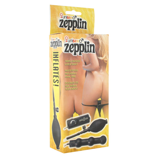 Zepplin Unisex Inflatable Vibrating Anal Wand Black - AEX Toys