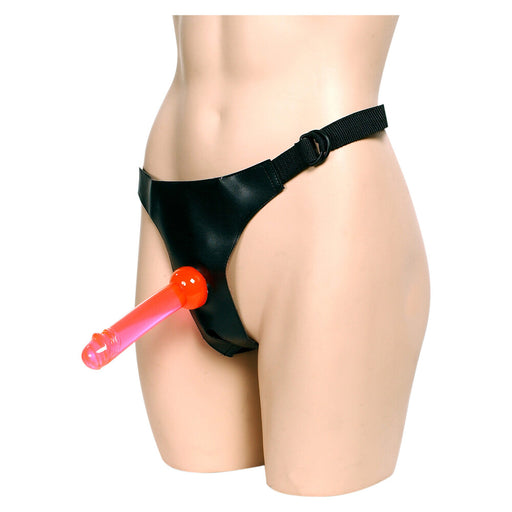 Crotchless Strap On Harness With 2 Dongs - AEX Toys