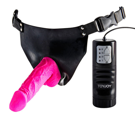 Toy Joy Pink Powergirl Strap On Vibrating Dong - AEX Toys