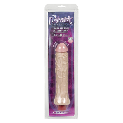 The Naturals Heavy Veined 8 Inch Vibrating Dong Thin - AEX Toys