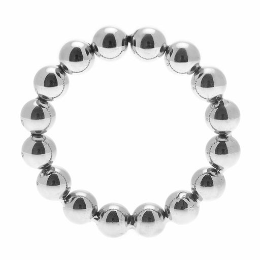 Meridian Stainless Steel Beaded Cock Ring ML - AEX Toys