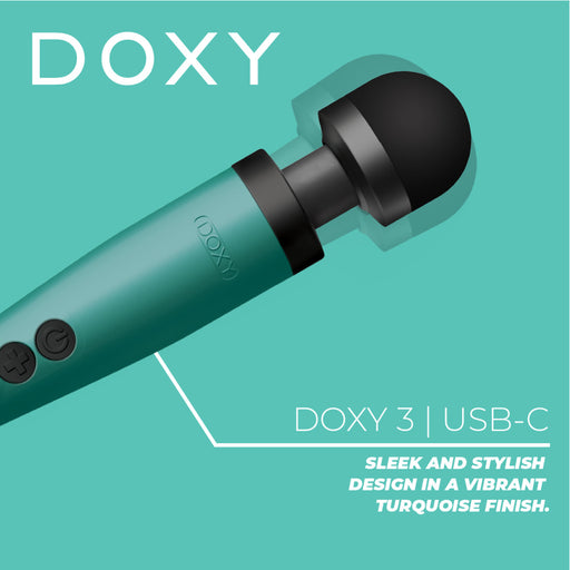 Doxy Wand 3 Turquoise USB Powered - AEX Toys