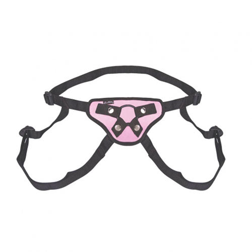 Lux Fetish Pretty In Pink Strap On Harness - AEX Toys