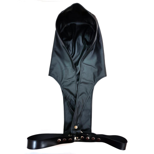 Rouge Leather Harness with Faux Leather Hoodie - AEX Toys