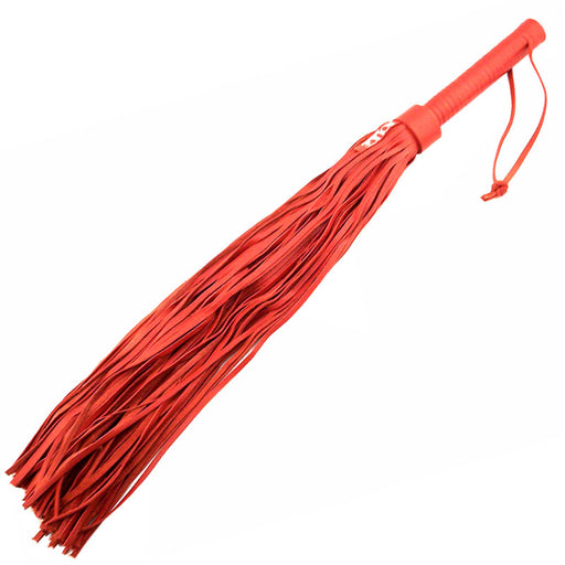 Rouge Garments Large Red Leather Flogger - AEX Toys