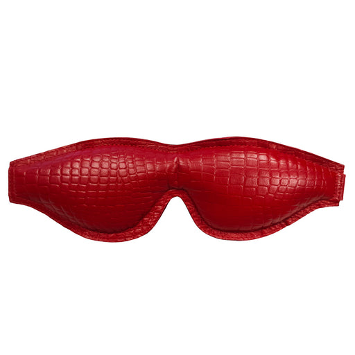 Rouge Garments Leather Croc Print Padded Blindfold - AEX Toys