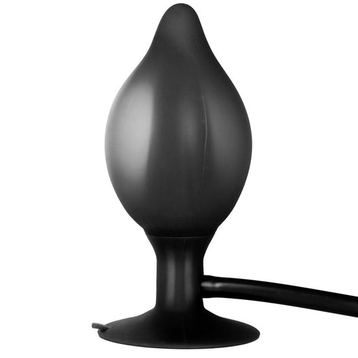 Black Booty Call Pumper Silicone Inflatable Small Anal Plug - AEX Toys