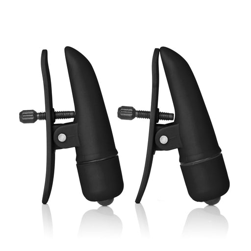 Nipplettes Vibrating Black Nipple Clamps - AEX Toys