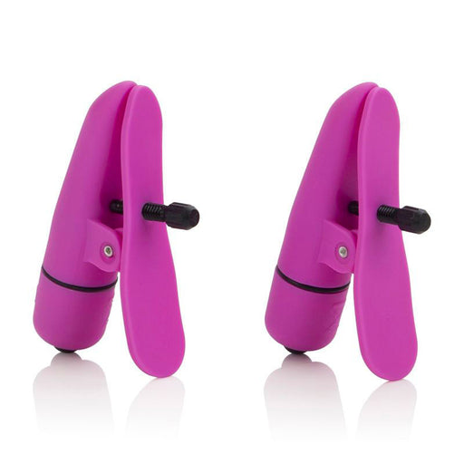 Nipplettes Vibrating Pink Nipple Clamps Adjustable - AEX Toys
