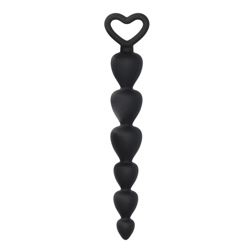 Black Silicone Anal Beads - AEX Toys