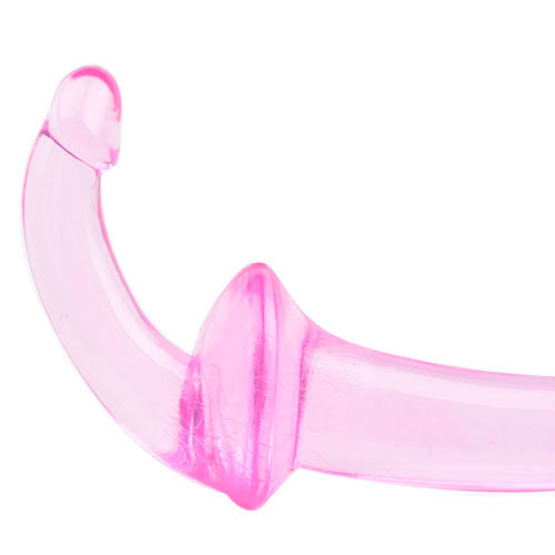 Double Fun Pink Strapless Strap On Dildo - AEX Toys