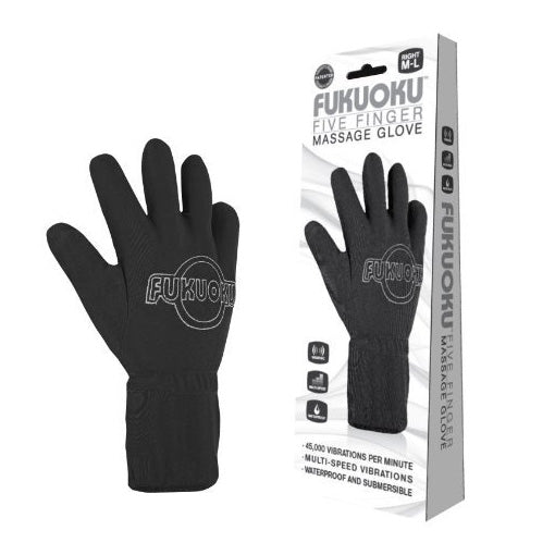 Fukuoku Vibrating Five Finger Massage Glove Right Hand - AEX Toys