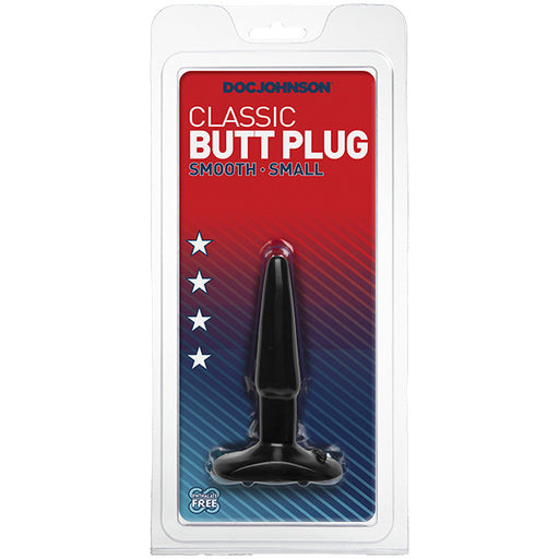 Classic Smooth Butt Plug Small Black - AEX Toys