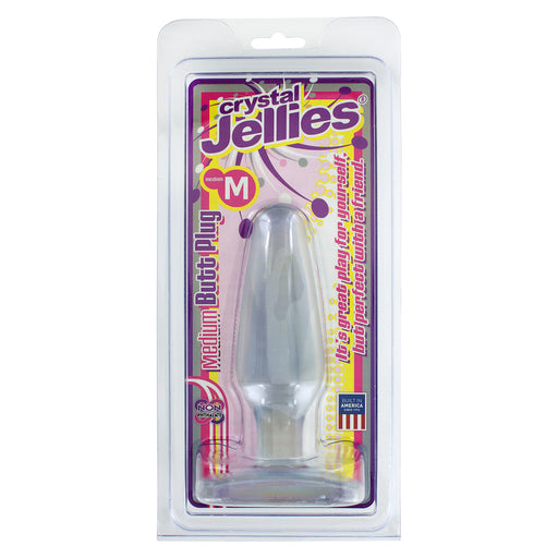 Crystal Jellies Medium Butt Plug Clear - AEX Toys
