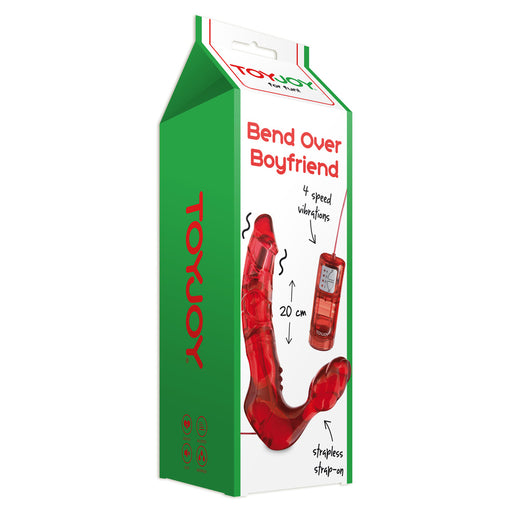 ToyJoy Bend Over Boyfriend Strapless Strap On Red - AEX Toys