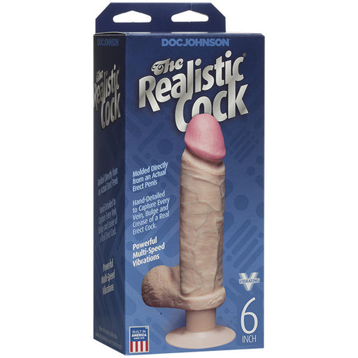 The Realistic Cock 6 Inch Vibrating Dildo Flesh Pink - AEX Toys