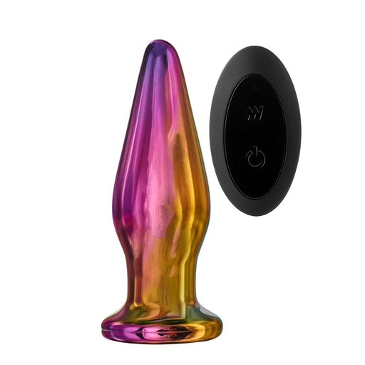 Glamour Glass Remote Control Tapered Butt Plug - AEX Toys