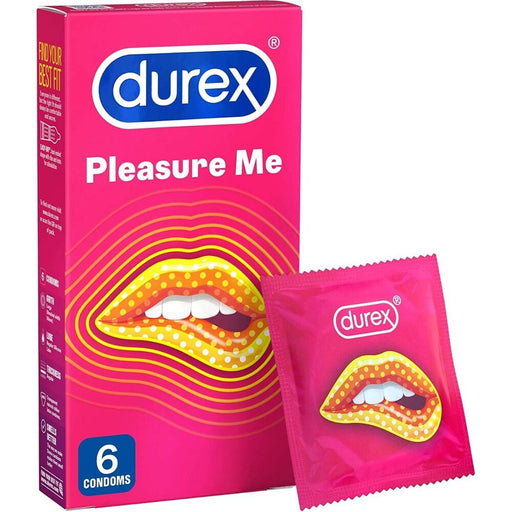 Durex Pleasure Me Ribbed And Dotted Condoms 6 Pack - AEX Toys