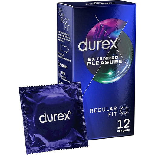 Durex Extended Pleasure Regular Fit Condoms 12 Pack - AEX Toys