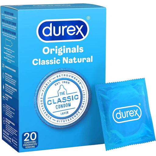 Durex Originals Classic Natural Condoms 20 Pack - AEX Toys