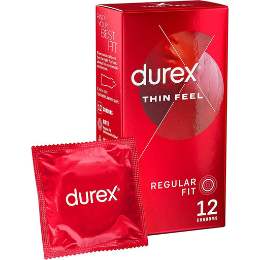 Durex Thin Feel Regular Fit Condoms 12 Pack - AEX Toys