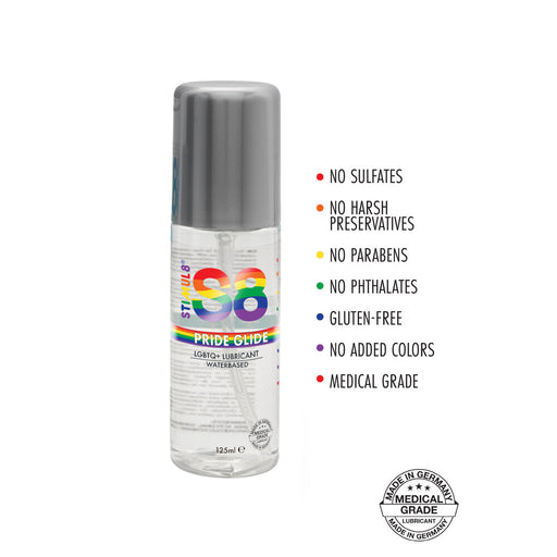 S8 Pride Glide Water Based Lubricant 125ml - AEX Toys