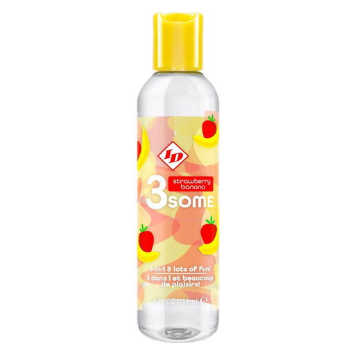 ID 3some Strawberry Banana 3 In 1 Lubricant 118ml - AEX Toys