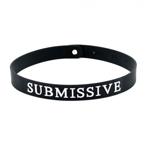 Black Silicone Submissive Collar - AEX Toys