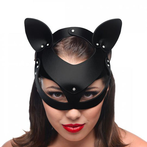Master Series Bad Kitten Leather Cat Mask - AEX Toys