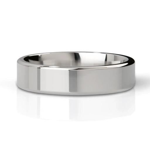 MyStim Duke Stainless Steel Polished Cock Ring - AEX Toys