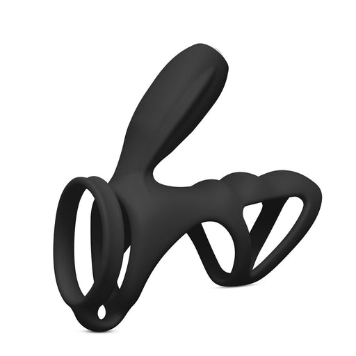Cockring and Clit Vibrator Black - AEX Toys