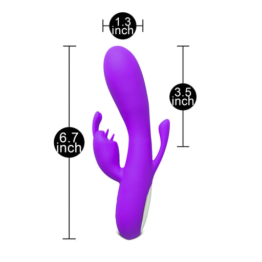 Double Bunny 12 speed Silicone Vibe Purple - AEX Toys