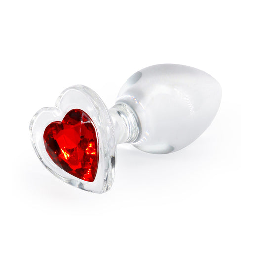 Crystal Desires Glass Heart Medium Butt Plug - AEX Toys