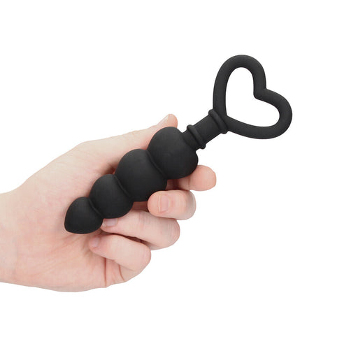 Ouch Silicone Anal Love Beads Black - AEX Toys