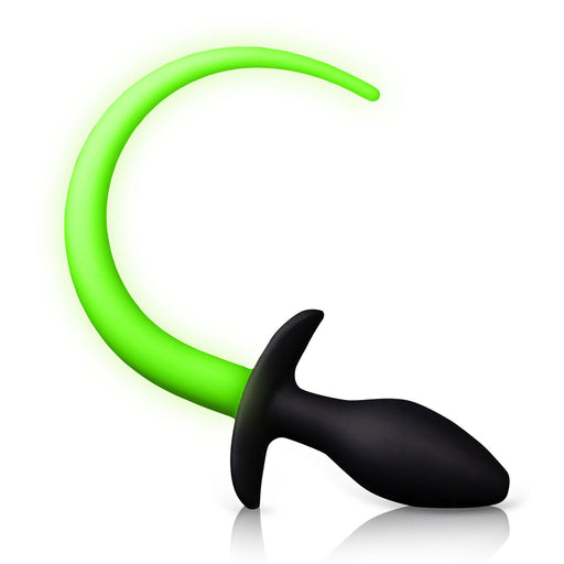 Glow In The Dark Puppy Tail Butt Plug - AEX Toys