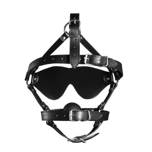 Ouch Xtreme Blindfolded Harness With Solid Ball Gag - AEX Toys