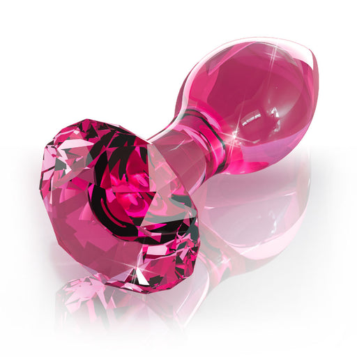 Icicles No.79 Pink Crystal Glass Butt Plug - AEX Toys