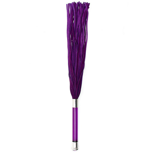 Purple Suede Flogger With Glass Handle And Crystal - AEX Toys