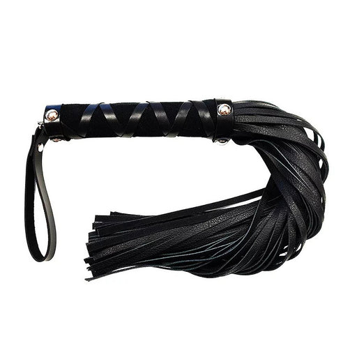 Rouge Short Leather Flogger With Studs - AEX Toys