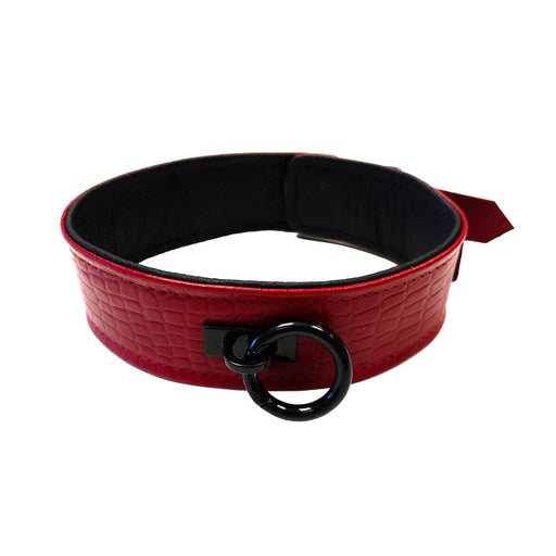 Rouge Garments Leather Croc Print Collar - AEX Toys