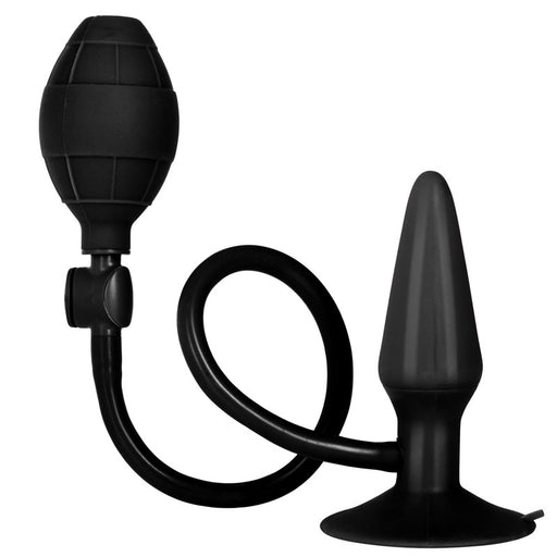 Black Booty Call Pumper Silicone Inflatable Small Anal Plug - AEX Toys