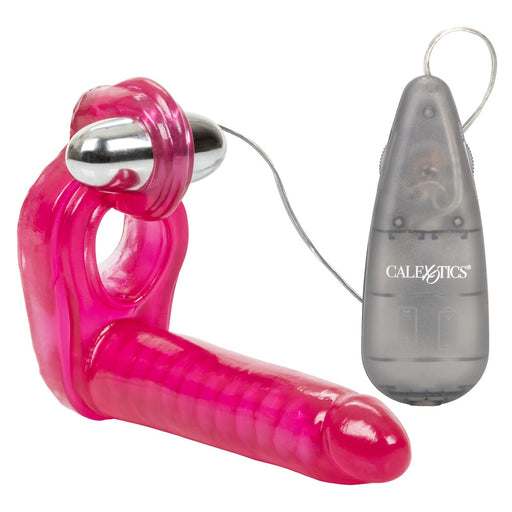 Ultimate Triple Stimulator Vibrating Cock Ring With Dong - AEX Toys