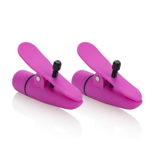 Nipplettes Vibrating Pink Nipple Clamps Adjustable - AEX Toys