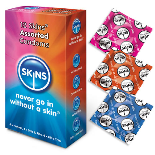 Skins Condoms Assorted 12 Pack - AEX Toys
