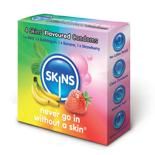 Skins Flavoured Condoms 4 Pack - AEX Toys