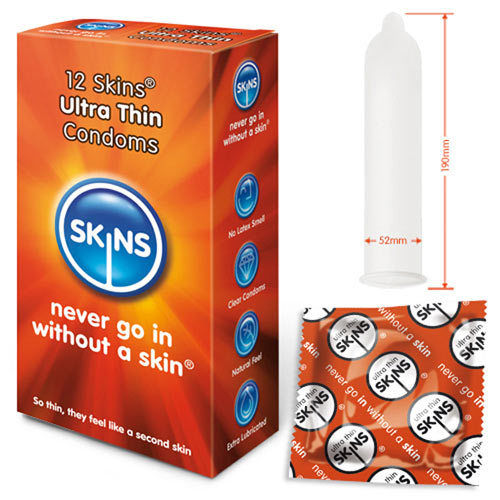 Skins Condoms Ultra Thin 12 Pack - AEX Toys