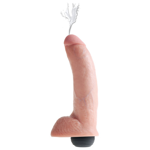King Cock 9 Inch Squirting Dildo With Balls Flesh - AEX Toys