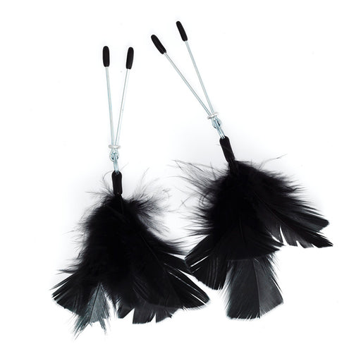 Black Feather Nipple Clamps - AEX Toys